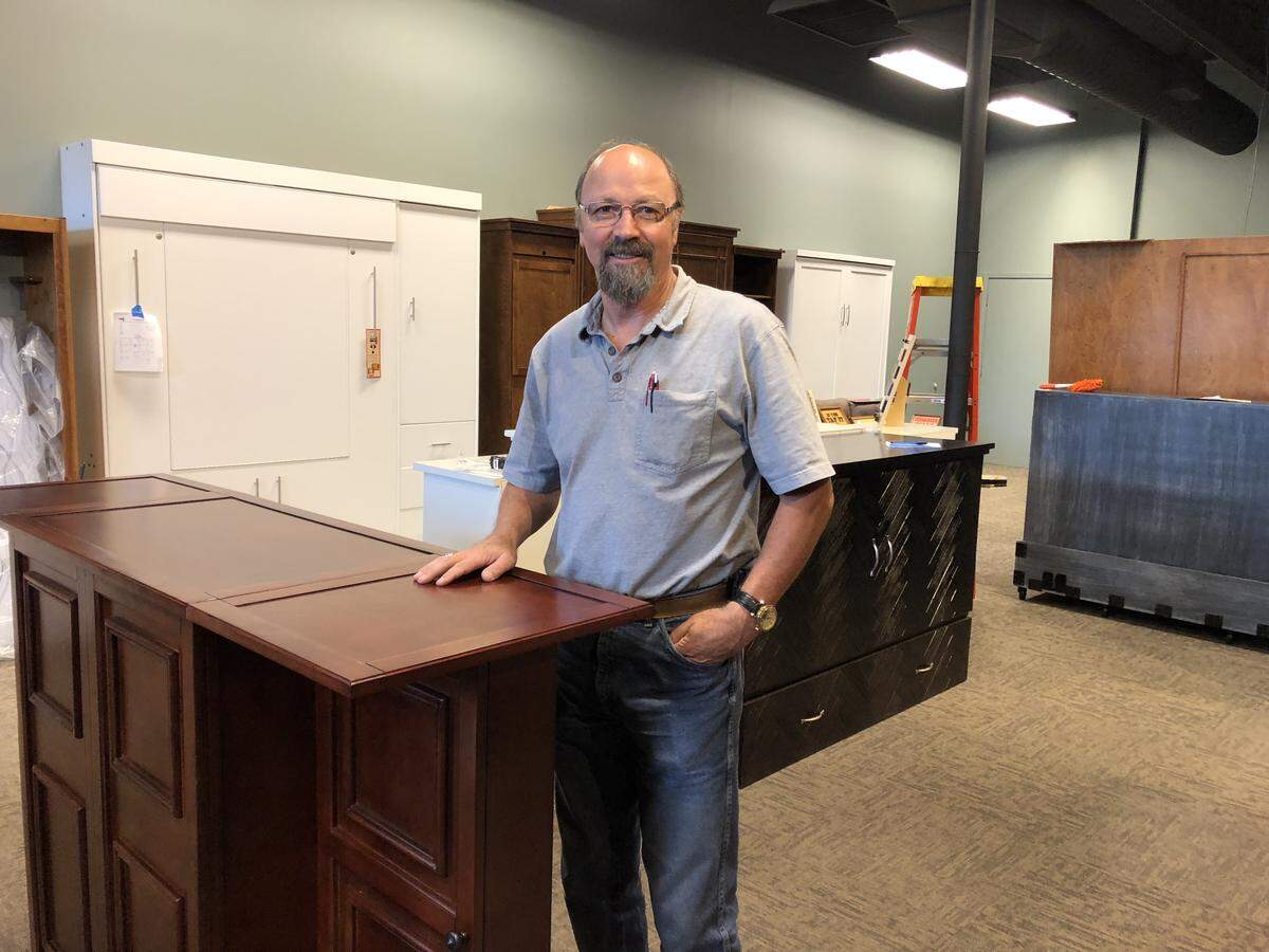 Mike Buchholz plans to open his new store, Spare Room Furniture and Wallbeds “n” More, on Sept. 17.