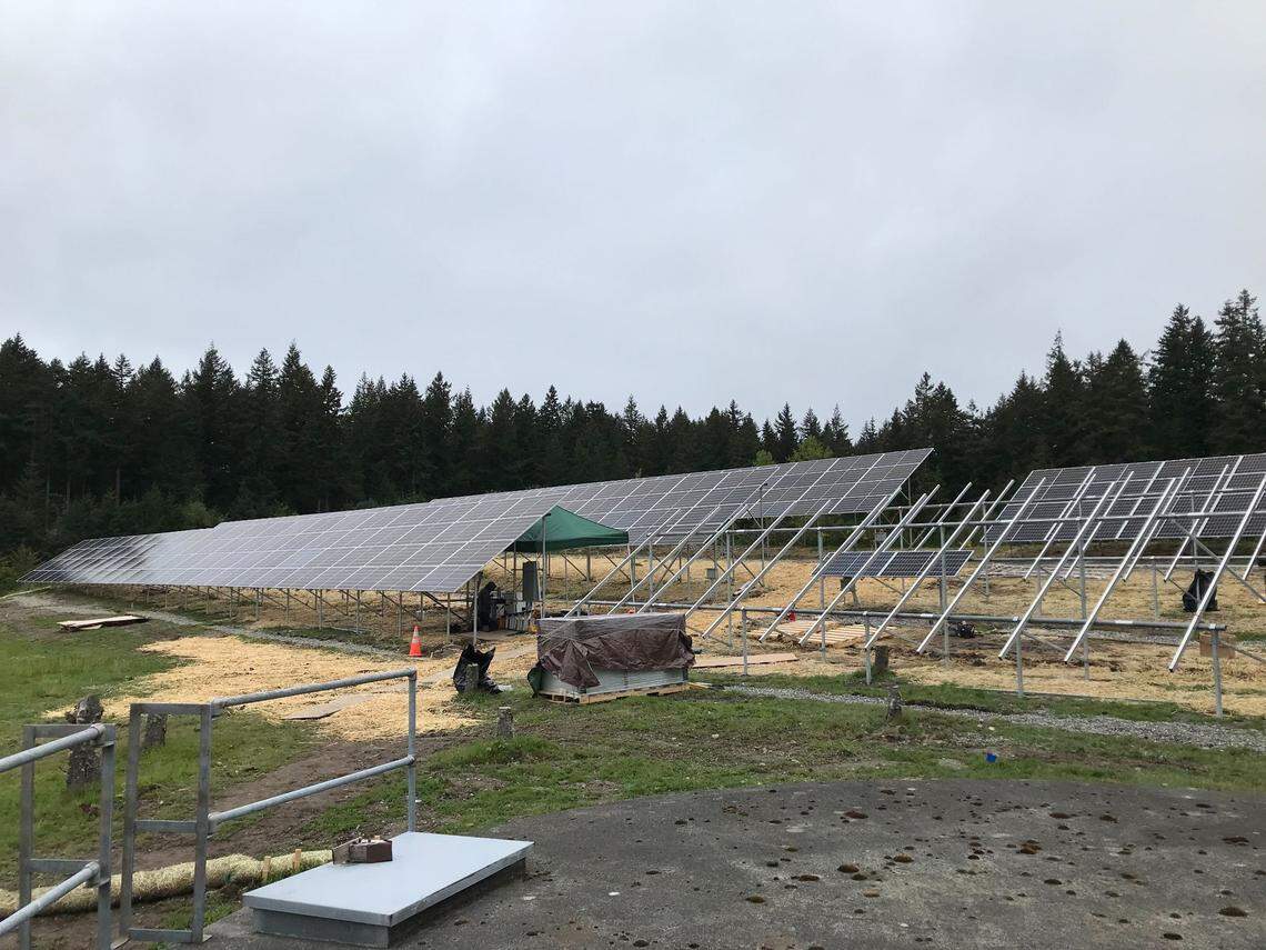 Bellingham-based company Western Solar is constructing a large solar array on otherwise unbuildable land near a landfill on Vashon Island in May.