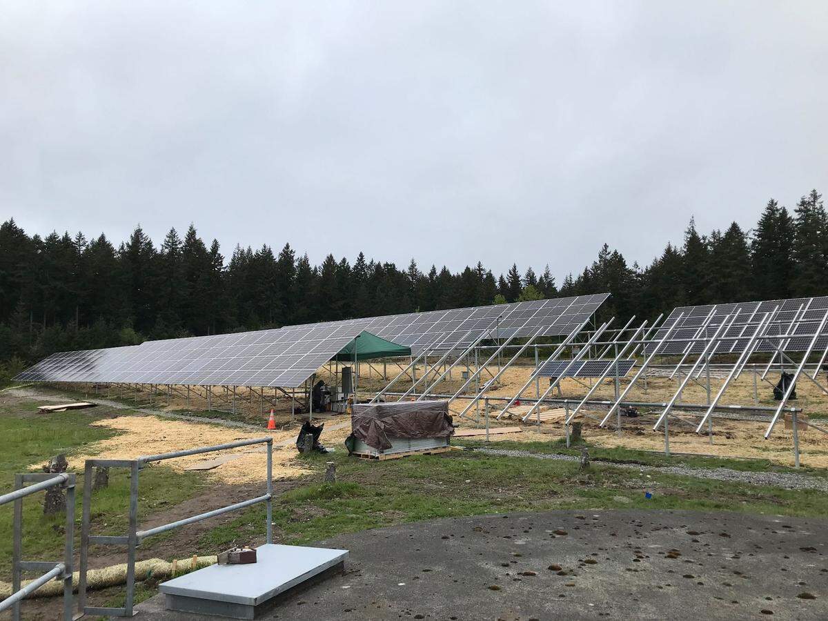 Bellingham-based company Western Solar is constructing a large solar array on otherwise unbuildable land near a landfill on Vashon Island in May.