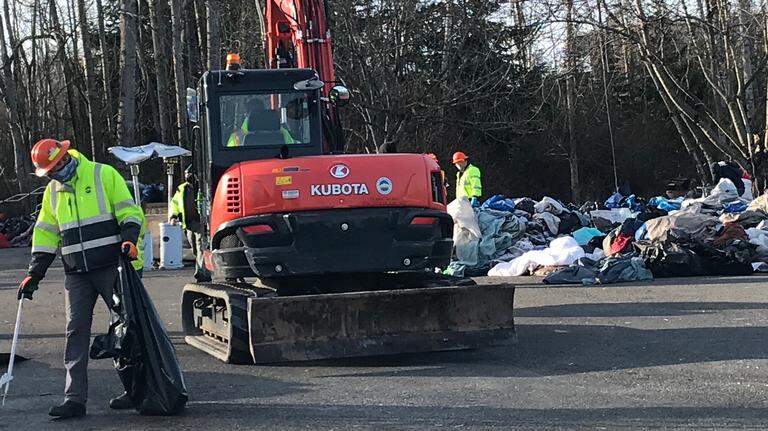 Frank Geri Softball Fields homeless encampment cleanup