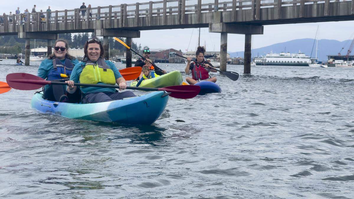 Participants in Ride the Teal Wave can kayak or paddleboard. Onlookers are also welcome.