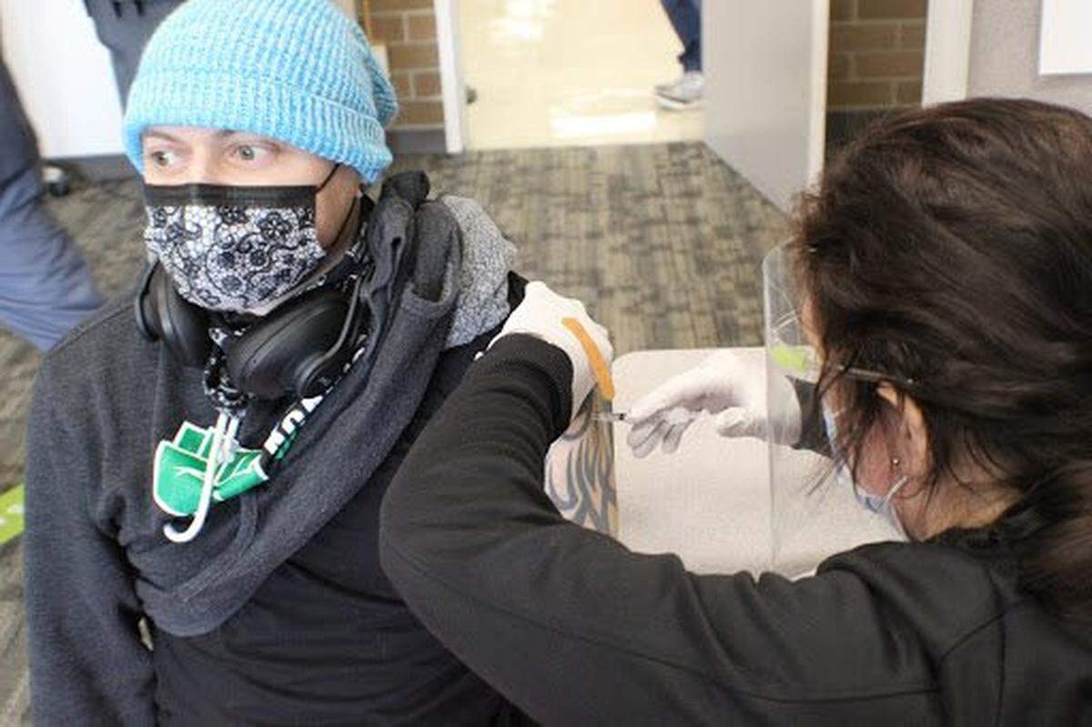 A total of 1,200 first doses of Moderna’s COVID-19 vaccine will be available at the Community Vaccination Center at Bellingham Technical College on Saturday and Sunday, April 17 and April 18, 2021, in Bellingham.
