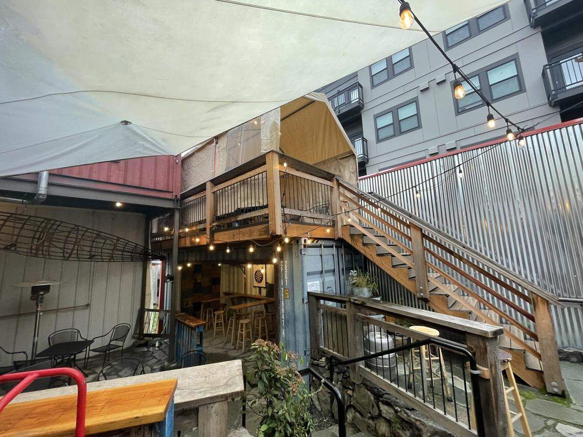 Stones Throw Brewing Co., on Thursday, Jan. 26, in Bellingham has a covered patio and a vacation rental unit.