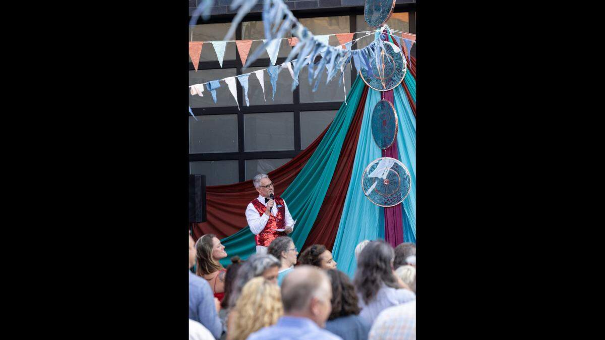 Sustainable Connections co-founder and executive director Derek Long speaks at an event in an undated photo. 