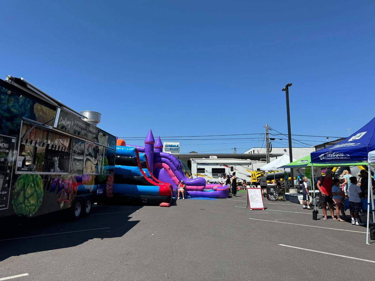 The kid zone at The Northwest Raspberry Festival in downtown Lynden, Wash. on Friday, July 19, 2024.