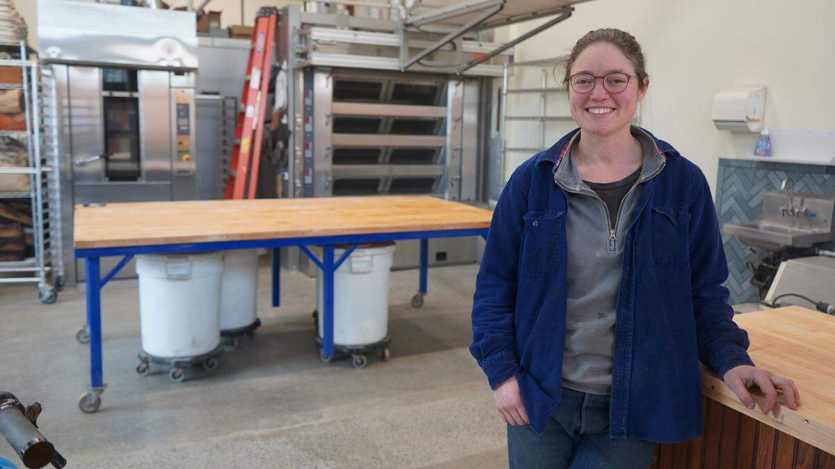Raven Bakery owner and baker Sophie Williams stands in her new storefront location at 205 Prospect St. on Tuesday, March 7, in Bellingham. She plans to open Saturday, March 11.