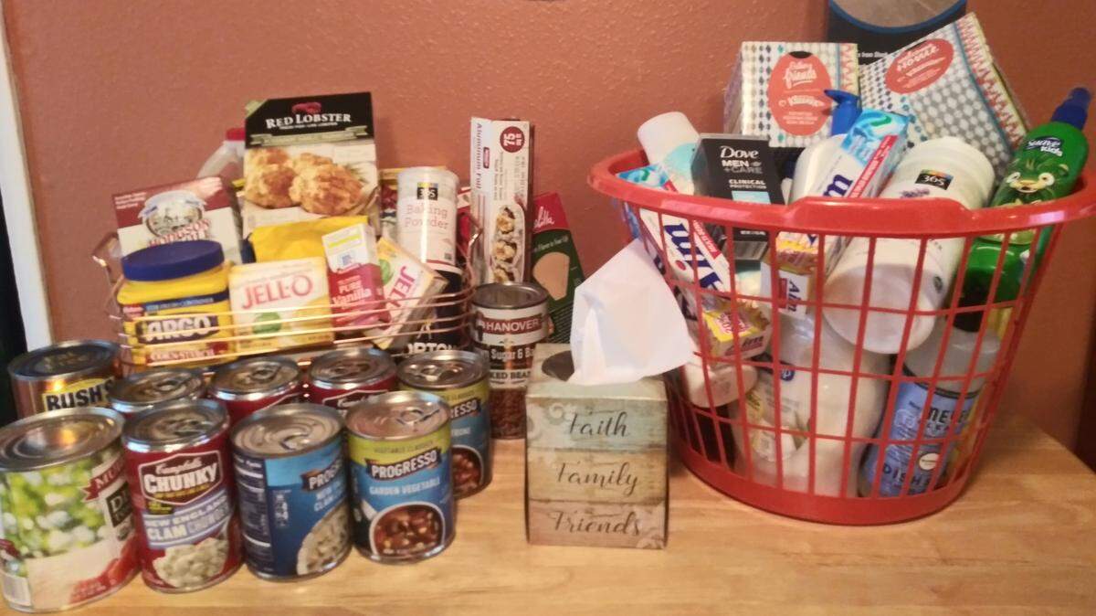 Food and personal hygiene items sit on the kitchen table at Grace House in Blaine. Concerned about homeless families in their community, members of Grace Lutheran Church in Blaine bought a house and turned it into transitional housing. The first family is expected to move into Grace House in this month. The effort to help homeless families is being done in partnership with Interfaith Coalition of Whatcom County.