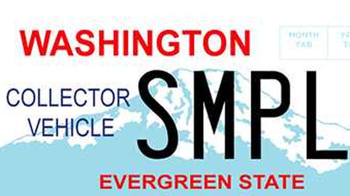 Washington state motorists can obtain collector plates that don’t require the display of month/year tabs, but also are not to be used for “regular transportation in the manner of a fully licensed vehicle,” or for “commercial purposes or to carry a load.”