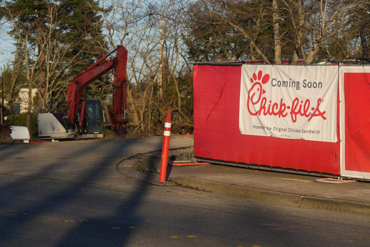 A future Chick-fil-A in Bellingham, located at 4030 Cordata Parkway near Bellis Fair Mall, is expected to open in early 2027.