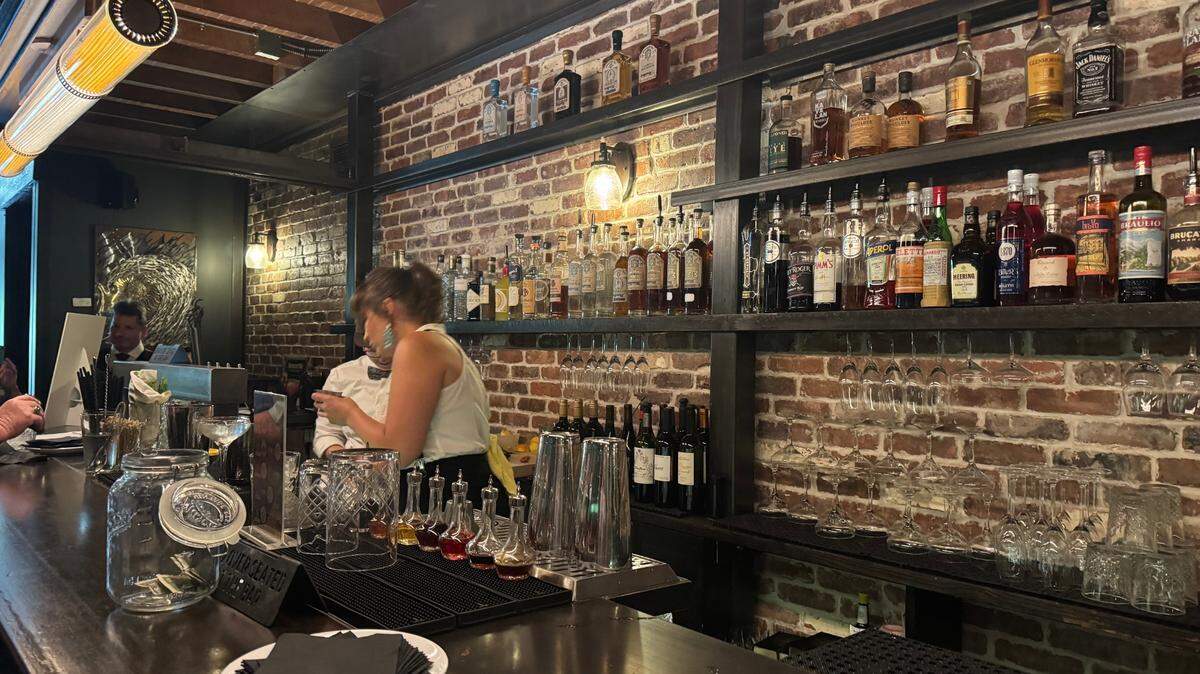 The second story bar inside Chuckanut Bay Distillery in Bellingham.