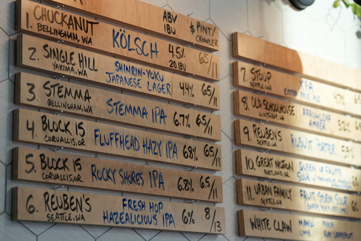 Overflow Taps offers beer, cider and wine. It operates three locations in Whatcom County, Wash.