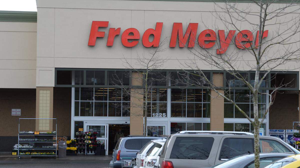 The Fred Meyer grocery store on West Bakerview Road in Bellingham, Monday, March 21, 2016. The grocery store chain responded to criticism after throwing away food at a Portland, Oregon, location.
