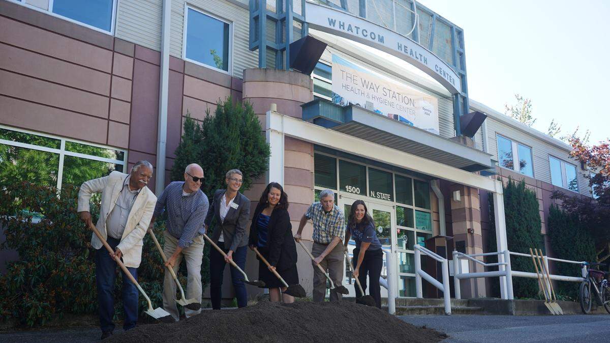 Local and state leaders, including Whatcom County Executive Satpal Sidhu, US Rep. Rick Larsen and stae Sen. Sharon Shewmake participated in the groundbreaking ceremony of the Way Station on Aug. 18, 2023, in Bellingham.