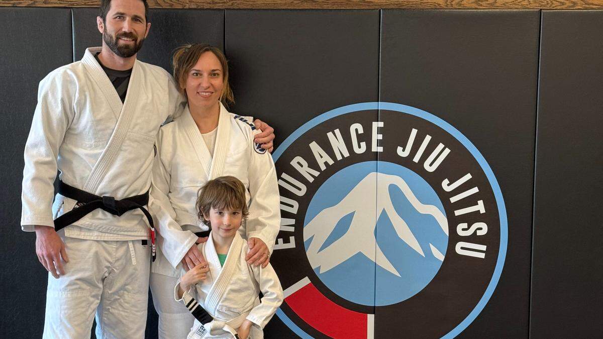 Endurance Jiu Jitsu owners Andrew and Kelly Marshall and the couple’s son, Aemon Marshall. Endurance Jiu Jitsu martial arts studio opens May 9 at 4151 Meridian St., Suite 116 in Bellingham.