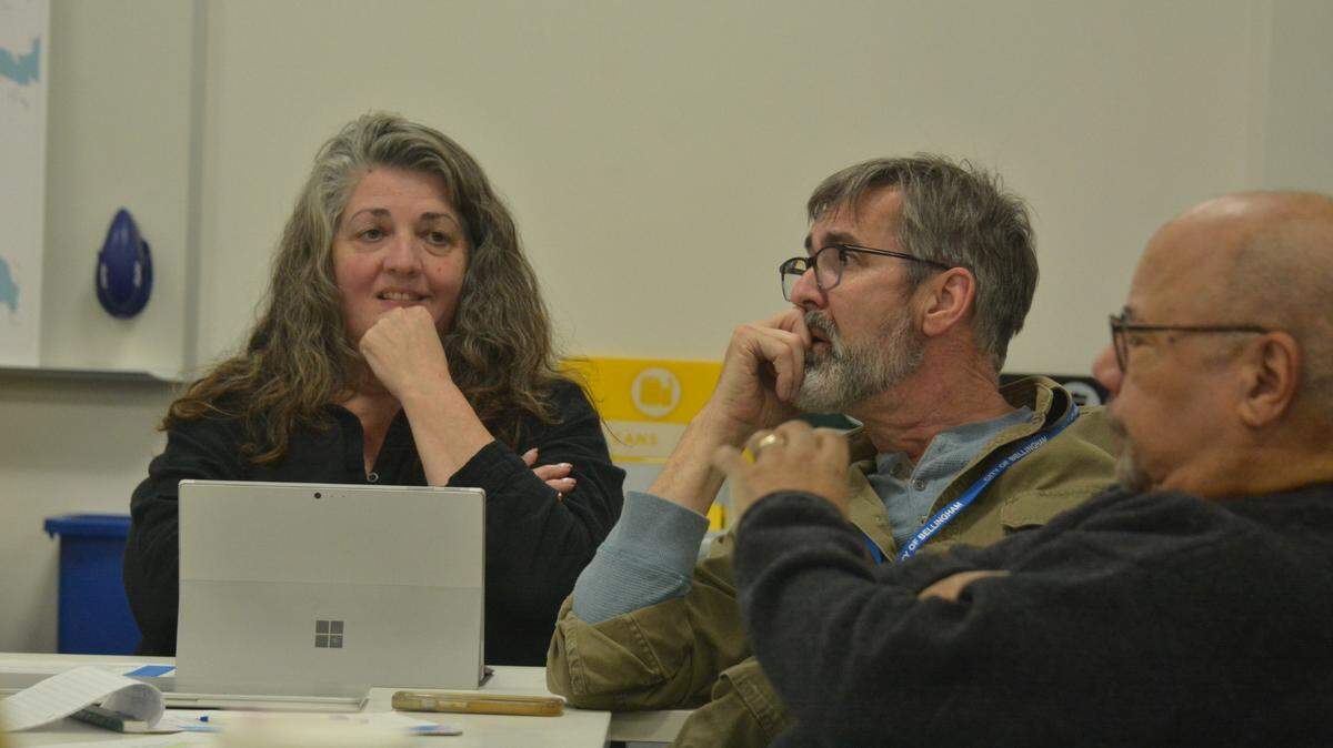 Bellingham City Councilman Michael Lilliquist, center, was the target of an online troll who made provocative comments posing as him at the video-sharing website YouTube. At left is Bellingham City Councilwoman Lisa Anderson and at right is Bellingham City Councilman Skip Williams.