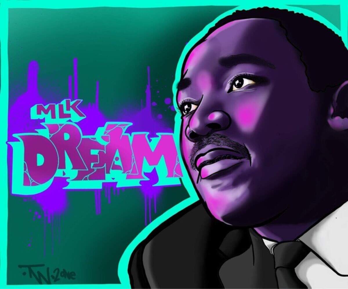 Taj Williams of Bellingham recently painted this portrait of the Rev. Dr. Martin Luther King Jr. More of Williams’ art is on Instagram at taj_eye.