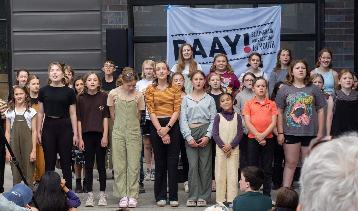 Children participating at a BAAY! Bellingham Arts Academy for Youth show.