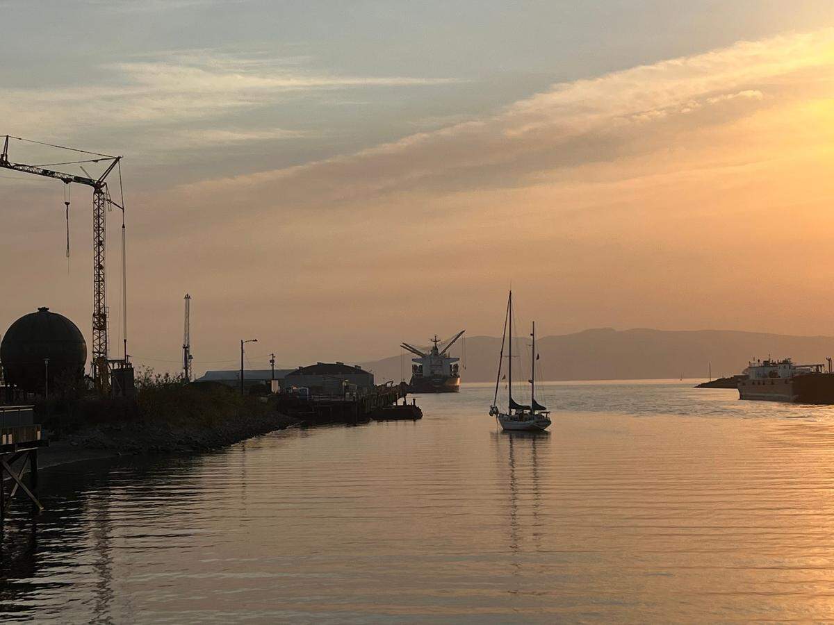 The bulk carrier ship Blue Everton arrived Sunday, Oct. 16, in Bellingham from Stockton, Calif. It will remain at the Bellingham Shipping Terminal for at least a week.