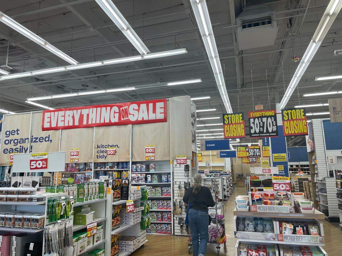 A shopper visits the closing Bed Bath and Beyond store on Wednesday, April 5, at 4255 Meridian St. in Bellingham.