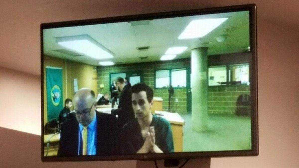 Clayton Evan Cummings of Bellingham makes his preliminary appearance in Whatcom County Superior Court on March 4, 2019, for his first case. Cummings is accused of 16 felonies in four separate cases of sexually assaulting six women, several of whom were children at the time, according to court records.