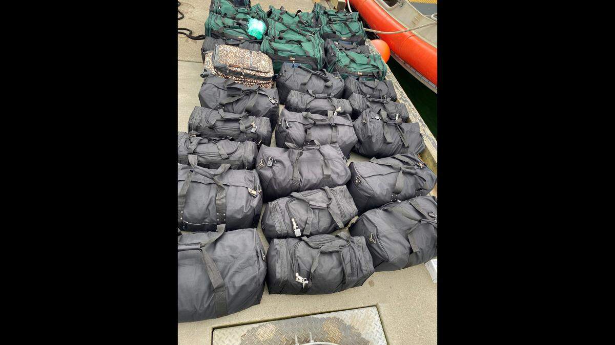 U.S. Customs and Border Protection Marine Interdiction agents from Bellingham seized nearly 1,500 pounds of methamphetamine in 28 duffle bags and arrested a Canadian citizen who was piloting the boat it was found on Wednesday, May 25, in the San Juan Islands.