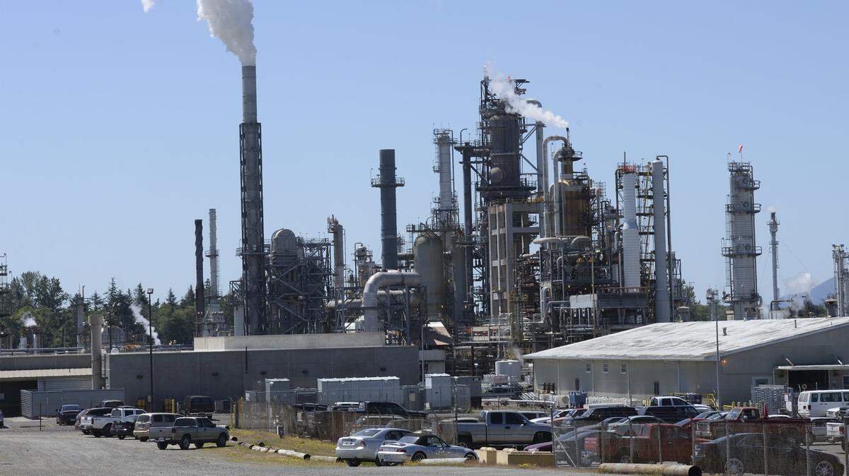Phillips 66 and Renewable Energy Group, Inc., announced Thursday that planning has begun for the construction of a large-scale renewable diesel plant adjacent to the Phillips 66 Ferndale Refinery, shown here in July of 2017.