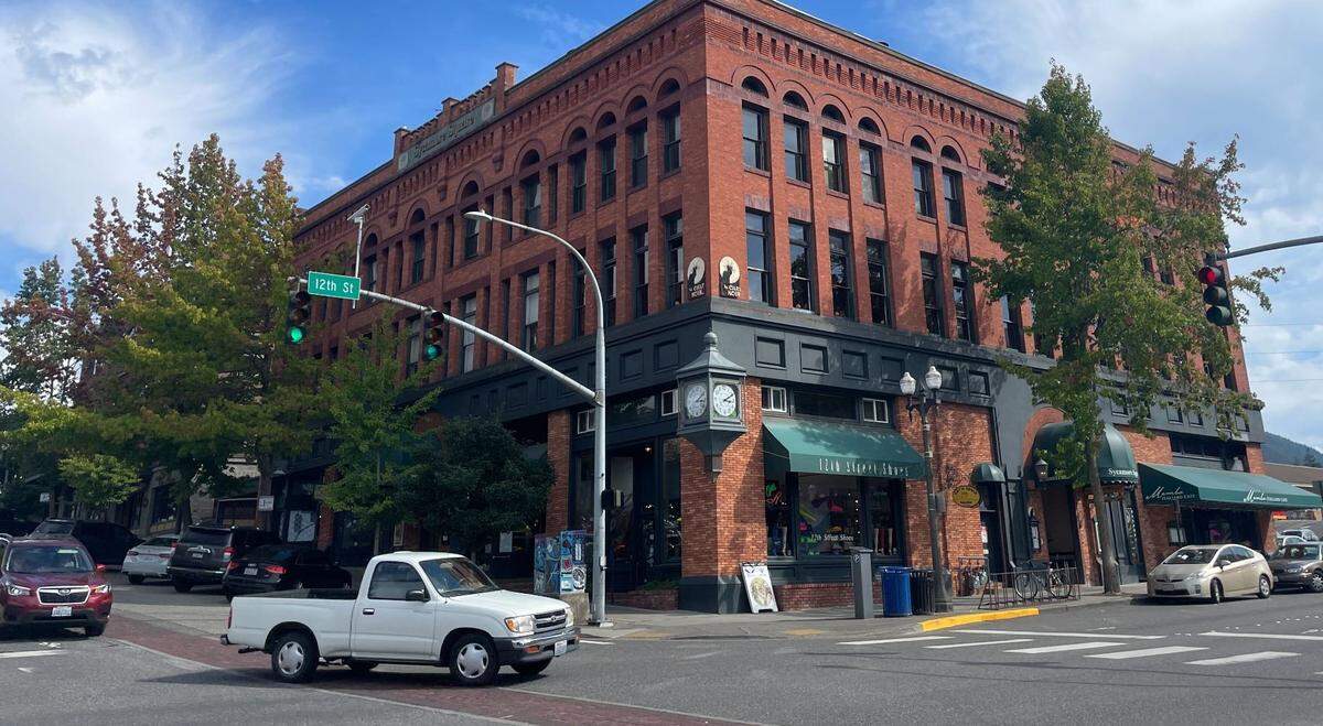 The Sycamore Square building on Thursday, Sept. 7, 2023 at 1200 Harris Ave. in the historic Fairhaven neighborhood of Bellingham, Wash.
