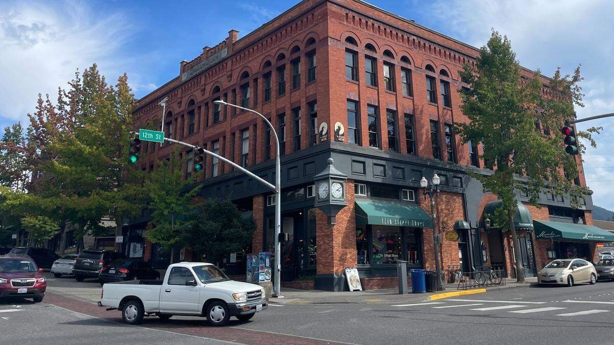 The Sycamore Square building on Thursday, Sept. 7, 2023 at 1200 Harris Ave. in the historic Fairhaven neighborhood of Bellingham, Wash.