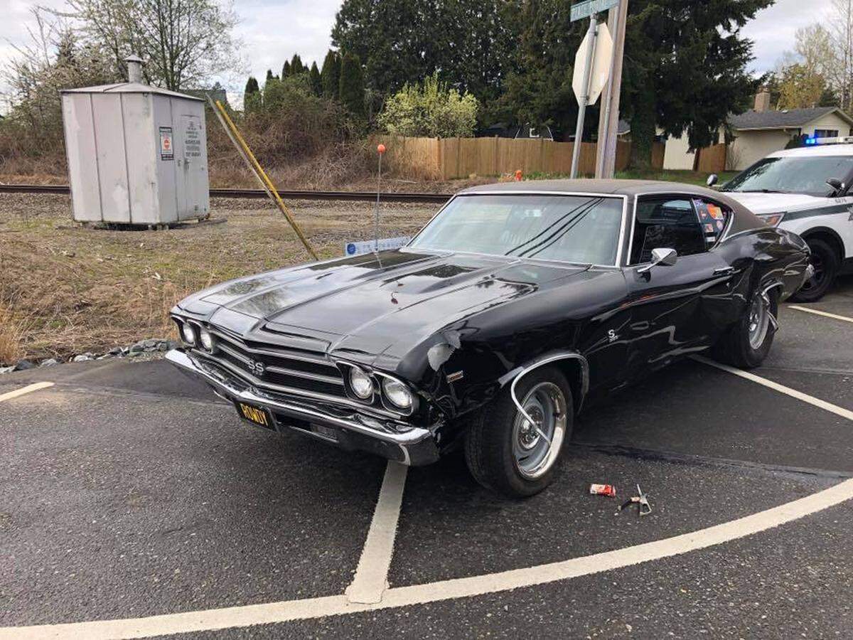 Nicholas Mackenzie Bailey was arrested Sunday, April 19, for allegedly stealing this restored black 1969 Chevrolet Chevelle SS and leading Whatcom County Sheriff’s deputies on a high-speed chase near Blaine. The Chevelle is valued at around $50,000.