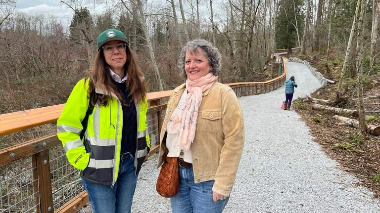 Sunset Pond trail connects neighborhoods while providing unique view of wetlands