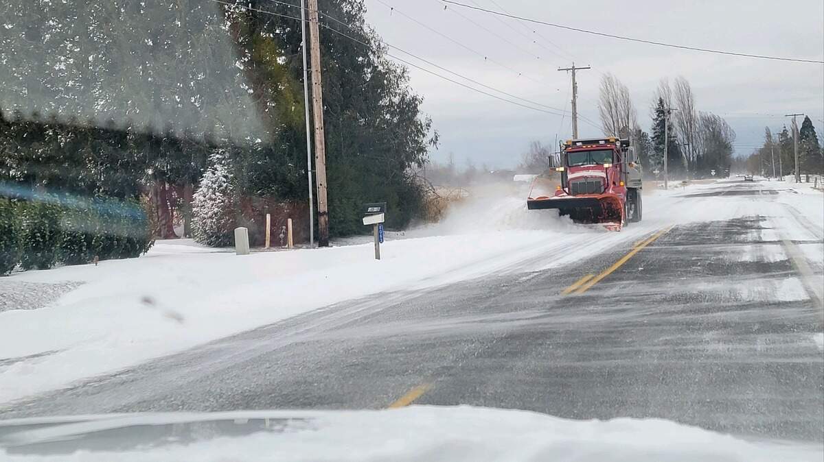 Whatcom County Maintenance and Operations crews have been on 24-hour shifts since Sunday morning, Dec. 18, to clear snow from roads.