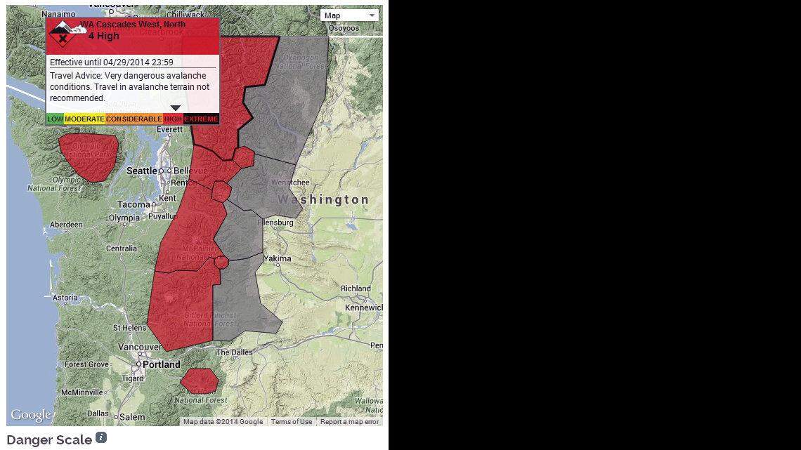 Avalanche warning in effect for Mount Baker, western Cascades