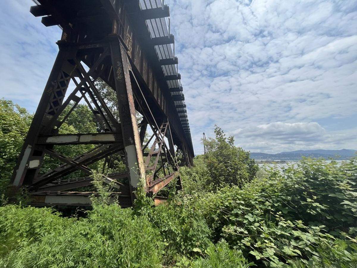 The BNSF tracks where a Bellingham High School student was killed Tuesday night.