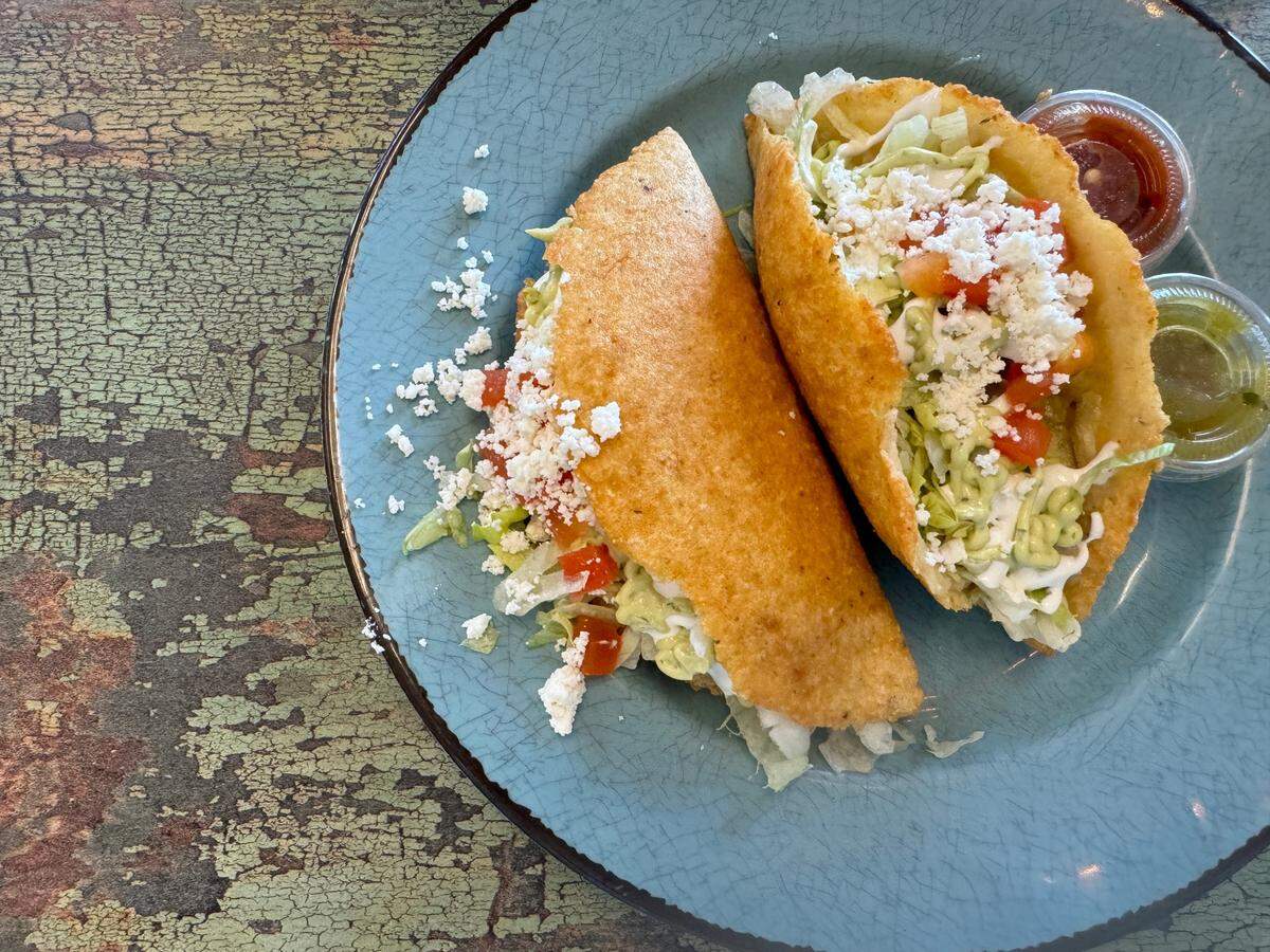 “Fried krispy quesadilla tacos” at the New Mexico Tamale Company.