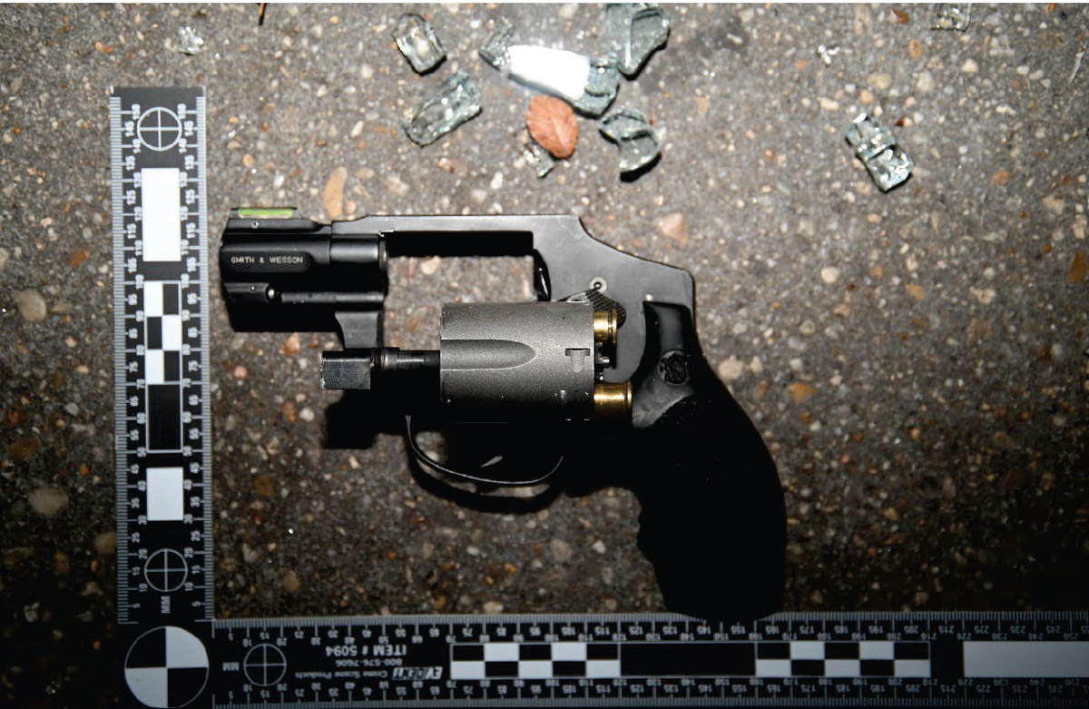 The revolver allegedly used by Rahmanullah Lakanwal in the shooting of two National Guard members, one fatally, in Washington, D.C. on Nov. 26.