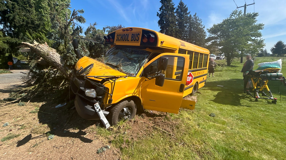 No students we injured following a bus crash in the Lynden School District. The bus driver has been hospitalized for injuries.