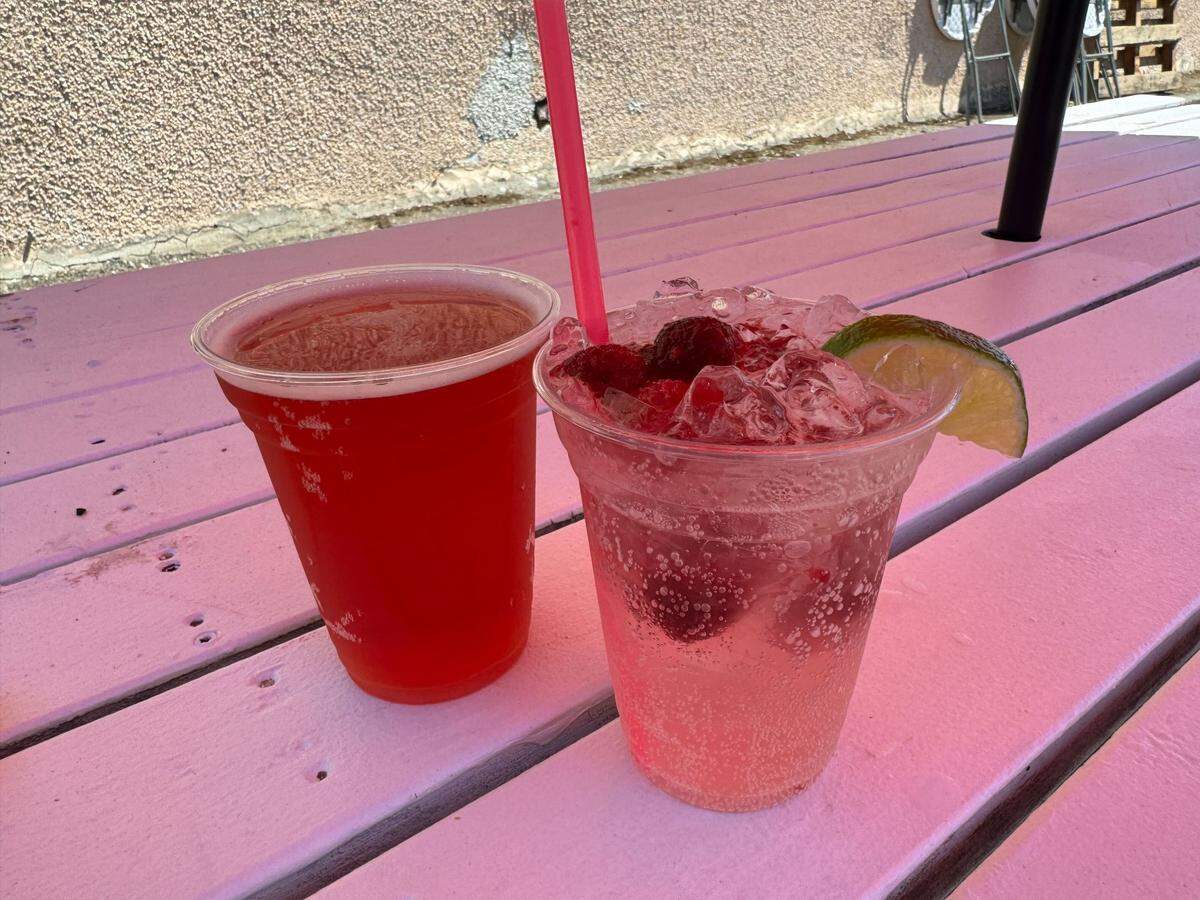 A Bellingham Cider Company raspberry cider and raspberry mule cocktail at The Northwest Raspberry Festival in downtown Lynden, Wash. on Friday, July 19, 2024.