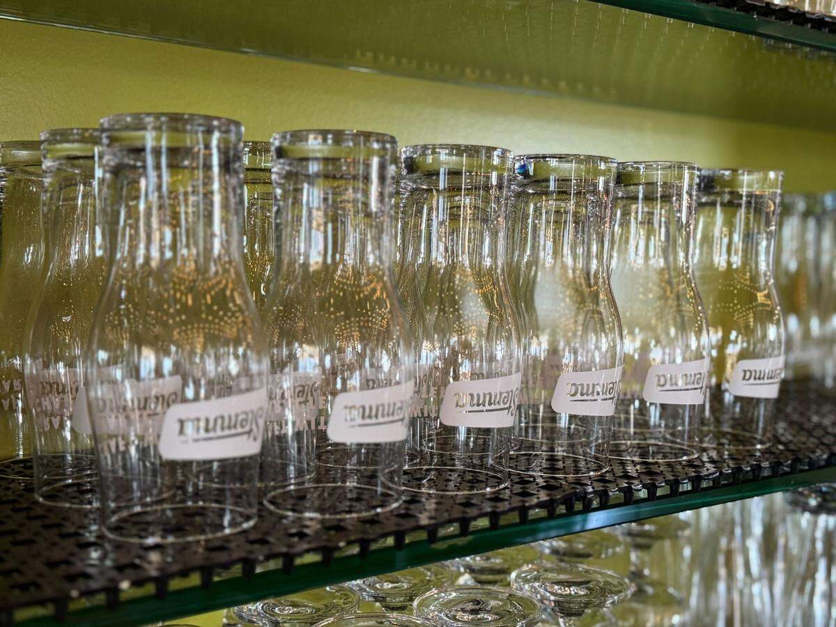 Beer glasses at Stemma Brewing Co.’s West at 508 Carolina St. in Bellingham.