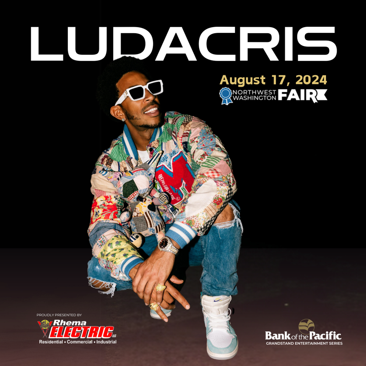 Media photo of Ludacris, announcing his performance at the NW WA Fair in Lynden, Wash. on Aug. 17, 2024.