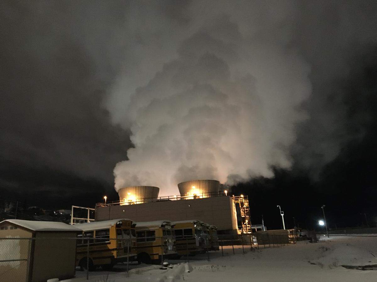 Water vapor rises from Puget Sound Energy’s Encogen plant near the waterfront on Cornwall Avenue in Bellingham. The plant, opened in 1999, uses generators powered by natural gas and steam to create electricity.