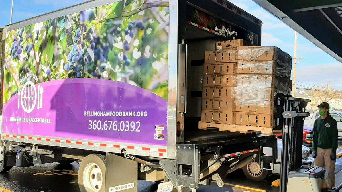 Snapper Shuler Kenner Insurance’s 10th-annual Turkey Drive provided 213 turkeys to Whatcom County families in need in November. The turkeys were loaded onto a Bellingham Food Bank truck earlier this month.