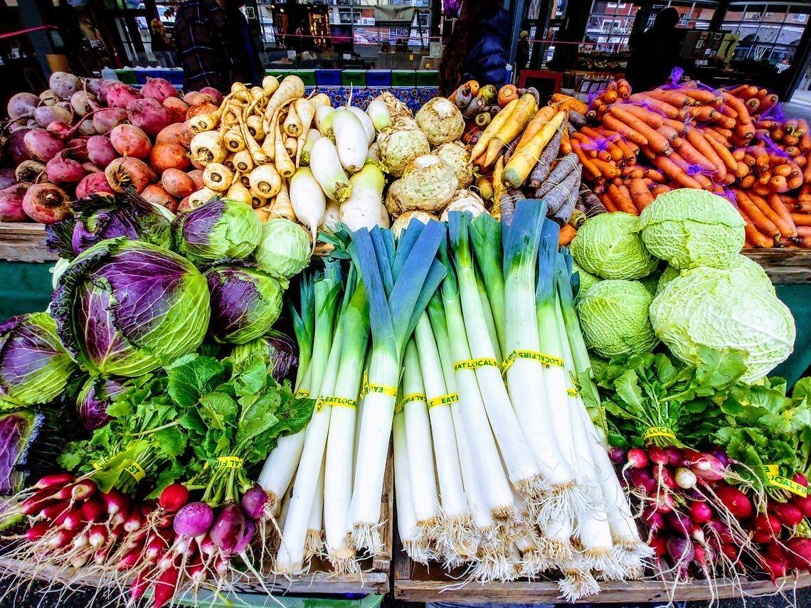Items for sale at the Bellingham Farmers Market.