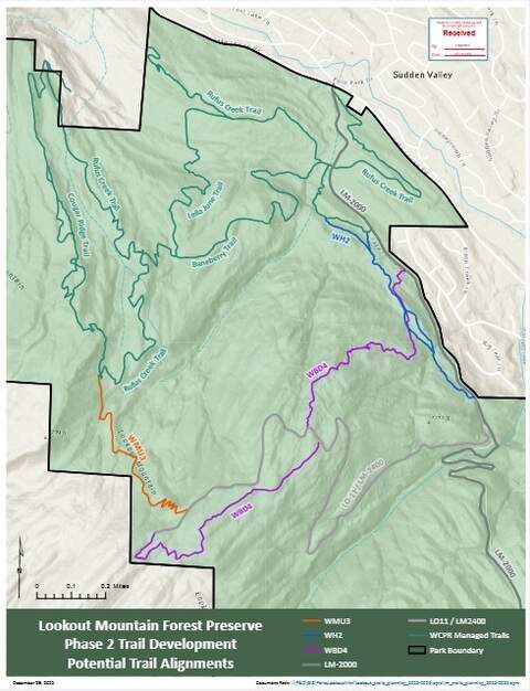 Blue Ridge Loop Map Whatcom County adding hiking, biking trails at Lookout Mountain ...