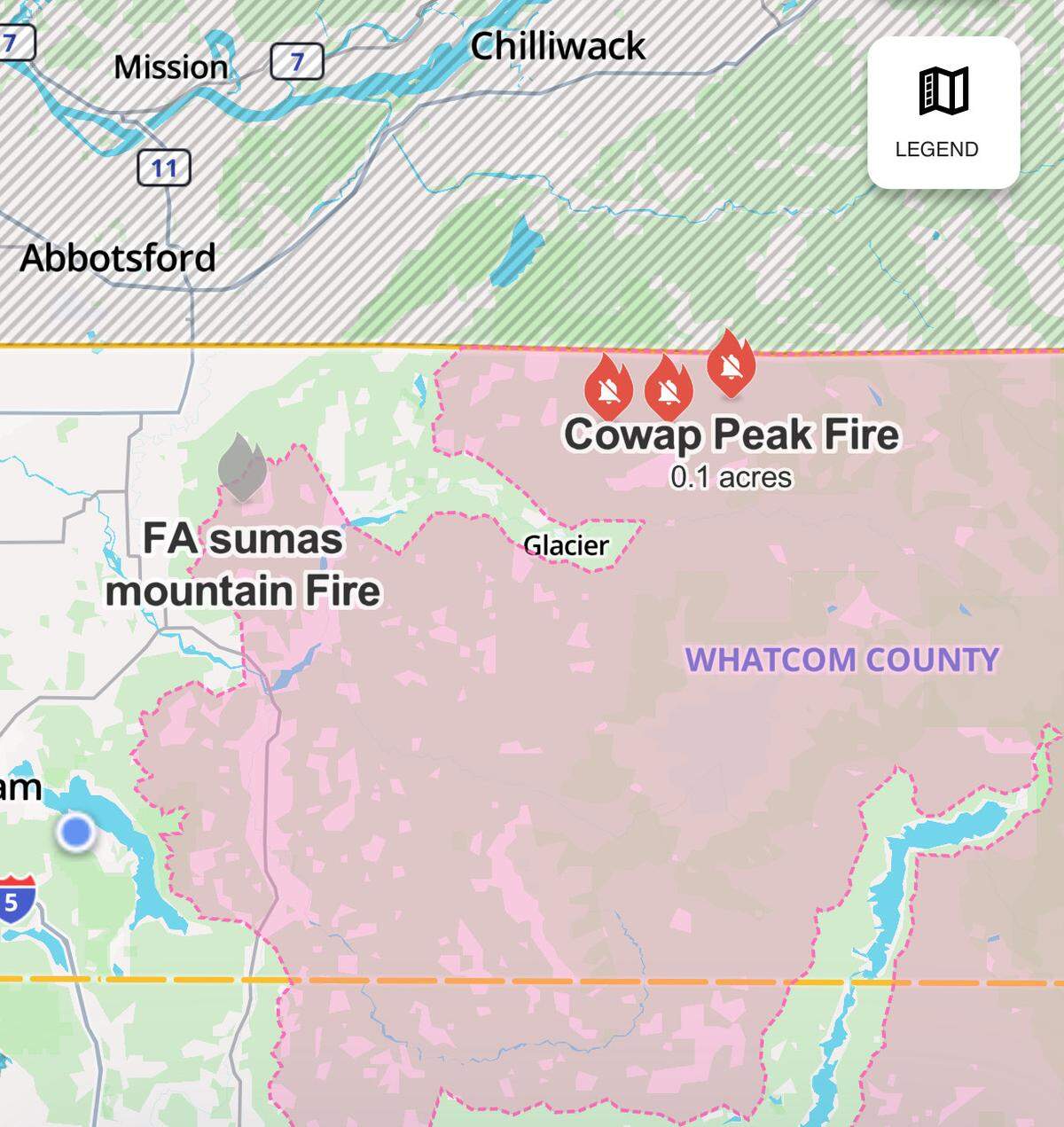 Several new wildfires reported Friday in wilderness areas around Whatcom County.