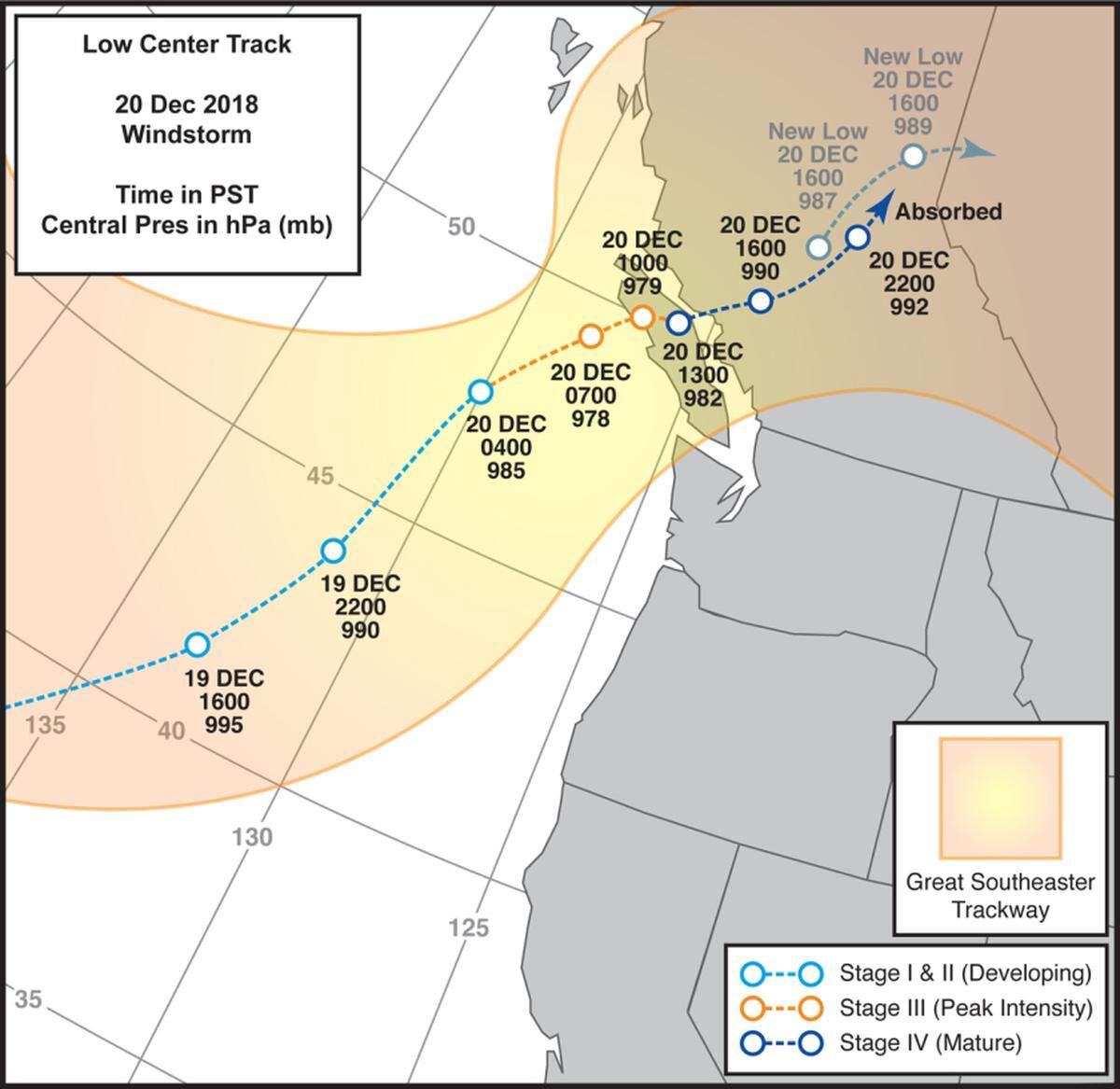 Wold Read’s graphic shows the path of the Solstice Eve Windstorm.