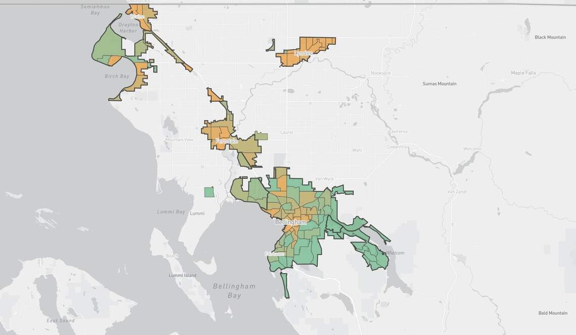 See how Bellingham neighborhoods score on tree equity map | Bellingham ...