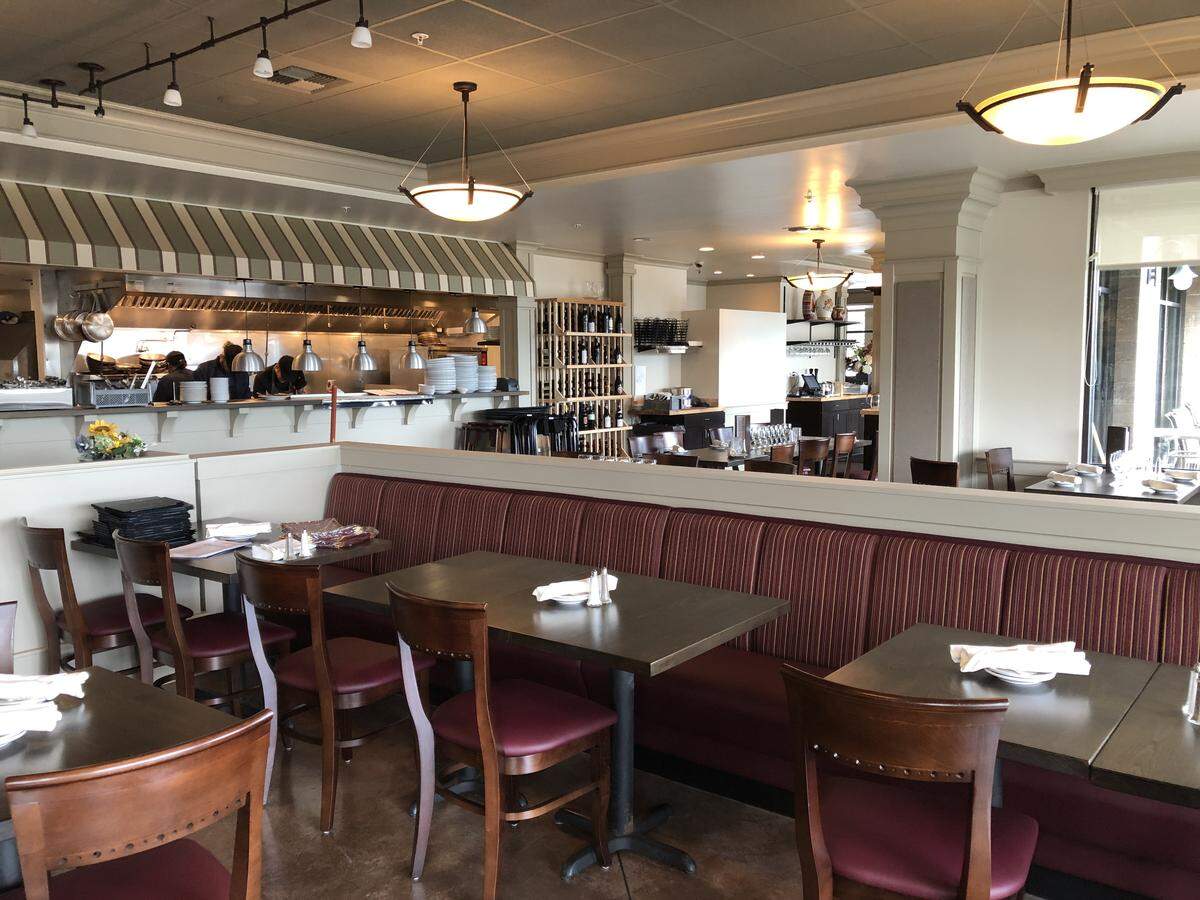 Lombardi’s restaurant in the former Giuseppe’s space near the marina at 21 Bellwether Way.