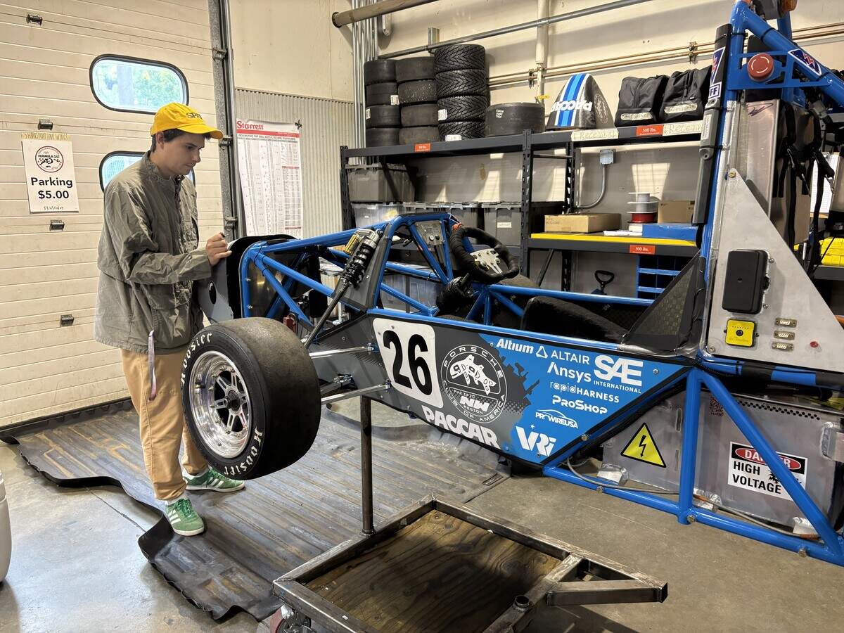 Jacob Spinello and the WWU Racing team spent two years making their formula-level race car. The team put a lot of effort and passion into the design, including the Bellingham Bay hidden on the side.