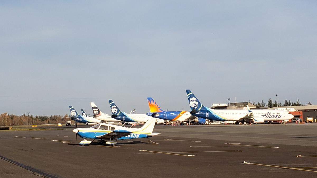 The Bellingham International Airport was busier than usual Tuesday morning as planes were diverted from Seattle-Tacoma International Airport because of fog.