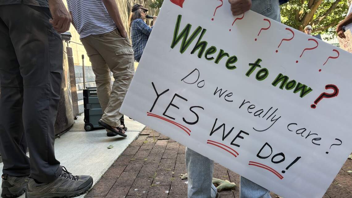 Advocates protest city of Bellingham’s handling of homeless encampment cleanup